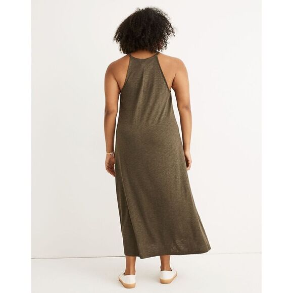 Madewell Knit Cami Midi Dress in Heather Afterglow Red, Size Small - Picture 5 of 14